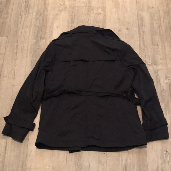 Gallery Black Nylon Short Trench Coat - Picture 2 of 5